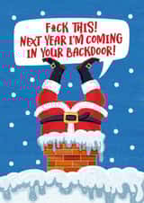 Rude Christmas Card - Backdoor Santa created by Atwood & Atwood