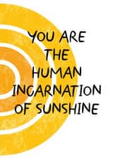 Cute Friendship Card Or Thank You Card - Human Sunshine created by SixElevenCreations