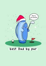 Cute Christmas Card - For Dad - Golf Clubs created by Rosalie Perl