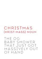 Funny Christmas Definition Card - For Friends - Baby Shower - Happy Christmas created by Coja Prints