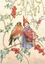 Cute Christmas Card - Fairy Land - Robin And Elf created by Hype Cards