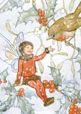 Cute Christmas Card - Fairy Land - Holly And Mistletoe created by Hype Cards