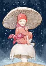 Cute Christmas Card - Fairy Land - Mushroom created by Hype Cards