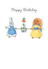 Cute Birthday Card - Little Grey Rabbit - Squirrel created by Hype Associates