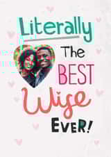 Personalised Anniversary Photo Card created by Pencilface - Cute Birthday/Anniversary Card - Best Wife Ever
