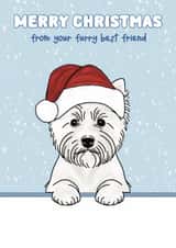 Cute Christmas Card - West Highland Terrier - Furry Best Friend created by Choo Choo 