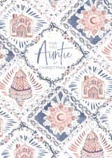 Classic Christmas Card - For Auntie - Pretty Ornaments created by Rebecca Prinn