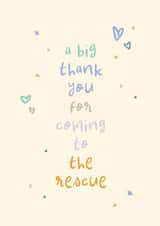 Classic Thank You Card - Coming To The Rescue created by Rebecca Prinn