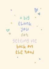 Classic Thank You Card - Getting Back On The Road - Breakdown created by Rebecca Prinn