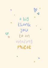 Classic Thank You Card - Amazing Priest created by Rebecca Prinn