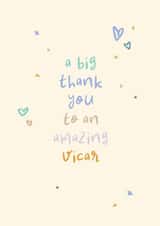 Classic Thank You Card - Amazing Vicar created by Rebecca Prinn