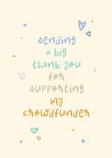Classic Thank You Card - Supporting Crowdfunded - Raising Money - Entrepreneur created by Rebecca Prinn