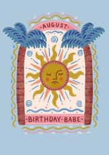 Arty Birthday Card - August Babe created by Jessie Maeve Studio