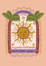Arty Birthday Card - September Babe created by Jessie Maeve Studio