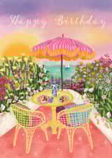 Pretty Birthday Card - For Her - Flowers - Holiday created by Lara Waghorn