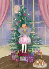 Classic Christmas Card - Angel - Decorating The Tree created by Lara Waghorn