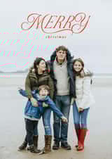 Personalised Christmas Photo Card created by letterfix - Classic Christmas Card - Merry - Minimal Typography