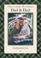 Personalised Christmas Photo Card created by Choo Choo  - Classic Christmas Card - For Dads - Tartan