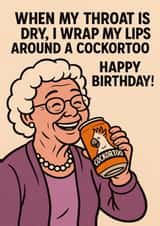 Happy Birthday - Grandma likes a cock or two! created by ZFG Cards