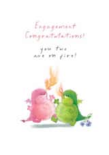 Cute Engagement Card - Dragons created by Pink Pig
