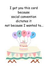 Funny birthday card for a friend created by Up Bucket Designs