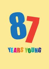 87 Birthday Card created by mrs L cards