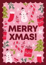 Classic Christmas Card - Modern Design - Festive Illustrations created by Stormy Knight