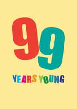 99 Birthday Card created by mrs L cards