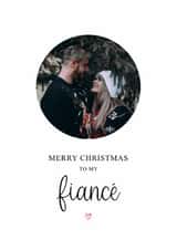 Personalised Christmas Photo Card created by Kalm Lettering - Merry Christmas To My Fiancé - Card For Fiancé