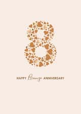 Classic Anniversary Card - 8th - Bronze created by mrs L cards