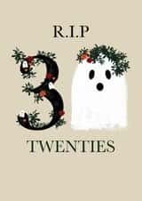 Cute 30th Birthday Card - RIP Twenties - Milestone Card created by VISIBLEINK