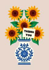 Classic Thank You Card - Sunflowers created by Folio | Ian Owen