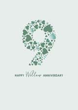 Classic Anniversary Card - 9th - Willow created by mrs L cards
