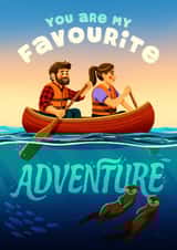 Classic Anniversary Card - Favourite Adventure - Canoeing created by Folio | Ian Owen