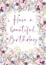 Traditional Birthday Card - Flowers - For Her created by Nigel Quiney