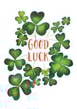 Classic Good Luck Card - Four Leaf Clovers created by Amy Turner