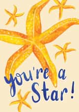 Classic Thank You/Congratulations Card - You're A Star! - Starfish created by Amy Turner