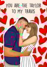 Cute Anniversary Card - Taylor Swift - Travis Kelce created by Poppy & Mabel