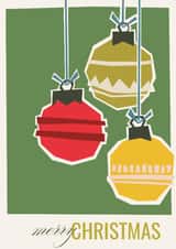 Arty Christmas Card - Baubles created by Ms Sera Dillon