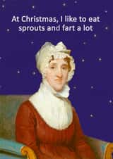 Funny Christmas Card - Sprout Farts created by Go La La!