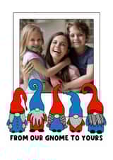 Personalised Christmas Photo Card created by The Blunt Badger - Cute Christmas Card - Our Home To Yours - Gonks