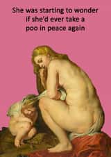 Funny New Baby Card - Vintage - Poo Time Trouble created by Go La La!