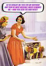 Funny Birthday Card - For Her - Dishwasher Gift - Under the Patio created by Go La La!