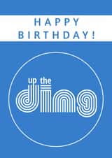 A stylish Birthday Card suitable for any Reading Football Club fan -Up the Ding! created by Up the Ding!