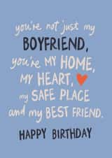Heartfelt Birthday Card - For Boyfriend - Safe Place created by Sweetlove Press