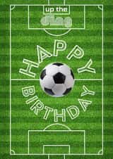 Birthday Card Pitch suitable for any Reading Football Club fan -Up the Ding! created by Up the Ding!