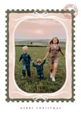 Personalised Christmas Photo Card created by Carrie ONeal - Classic Christmas Card - Postage Stamp
