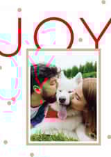 Personalised Christmas Photo Card created by Carrie ONeal - Classic Christmas Card - Joy - Playful Polka Dots