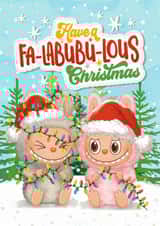 Cute Christmas Card - Labubu - Fa-Labubu-Lous Christmas created by Atwood & Atwood