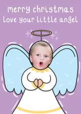 Personalised Christmas Photo Card created by OhJaye - Cute Christmas Card - Your Little Angel